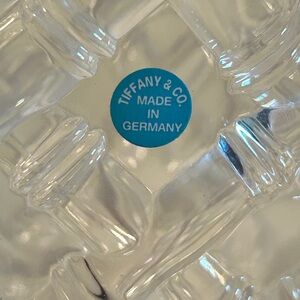Tiffany & Co CRYSTAL BOWL, (Germany) Vintage Heavy Glass Decor or Candy Dish